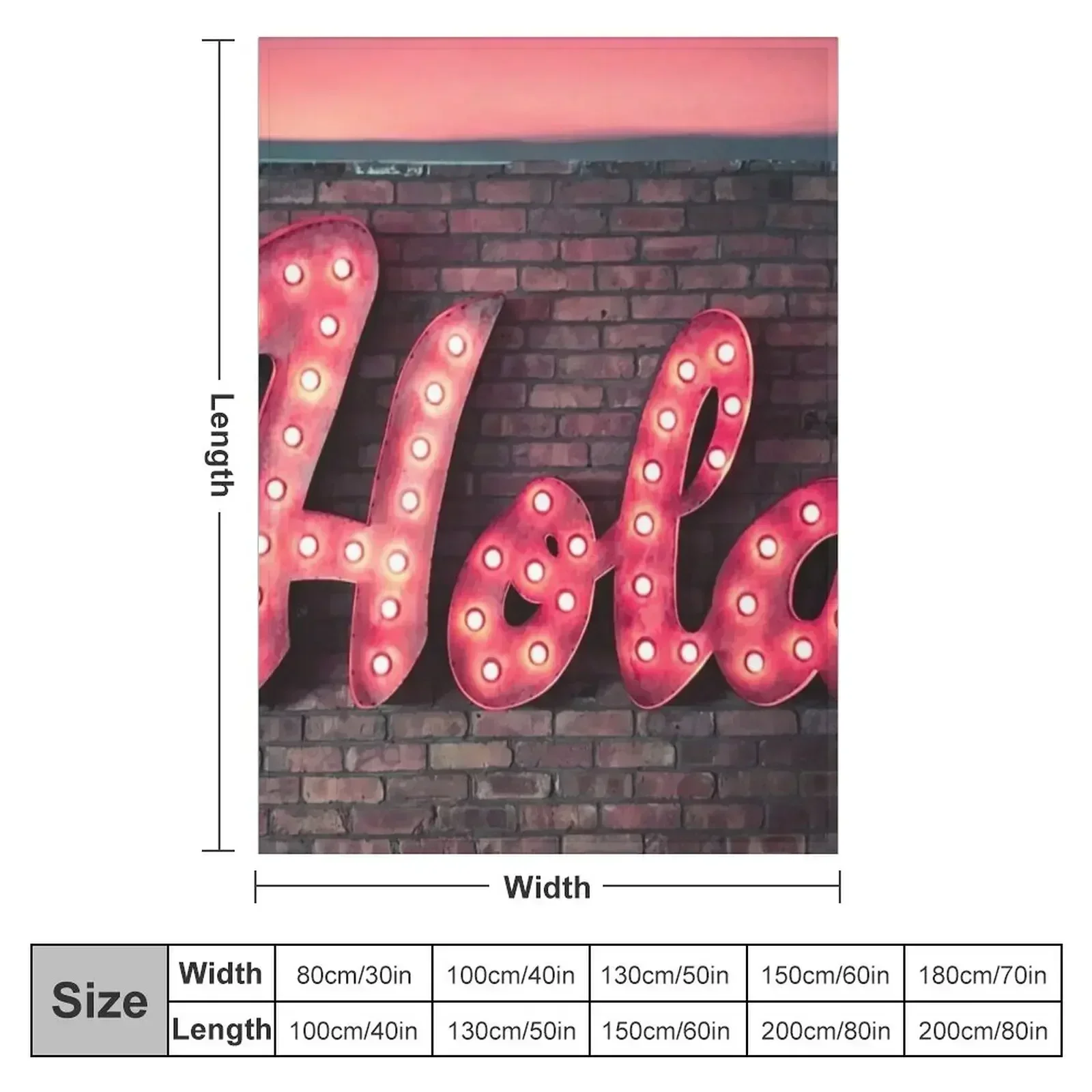 Hola Spanish Hello Neon Sign Throw Blanket Hairy Sofa Throw Beautifuls Retros Blankets