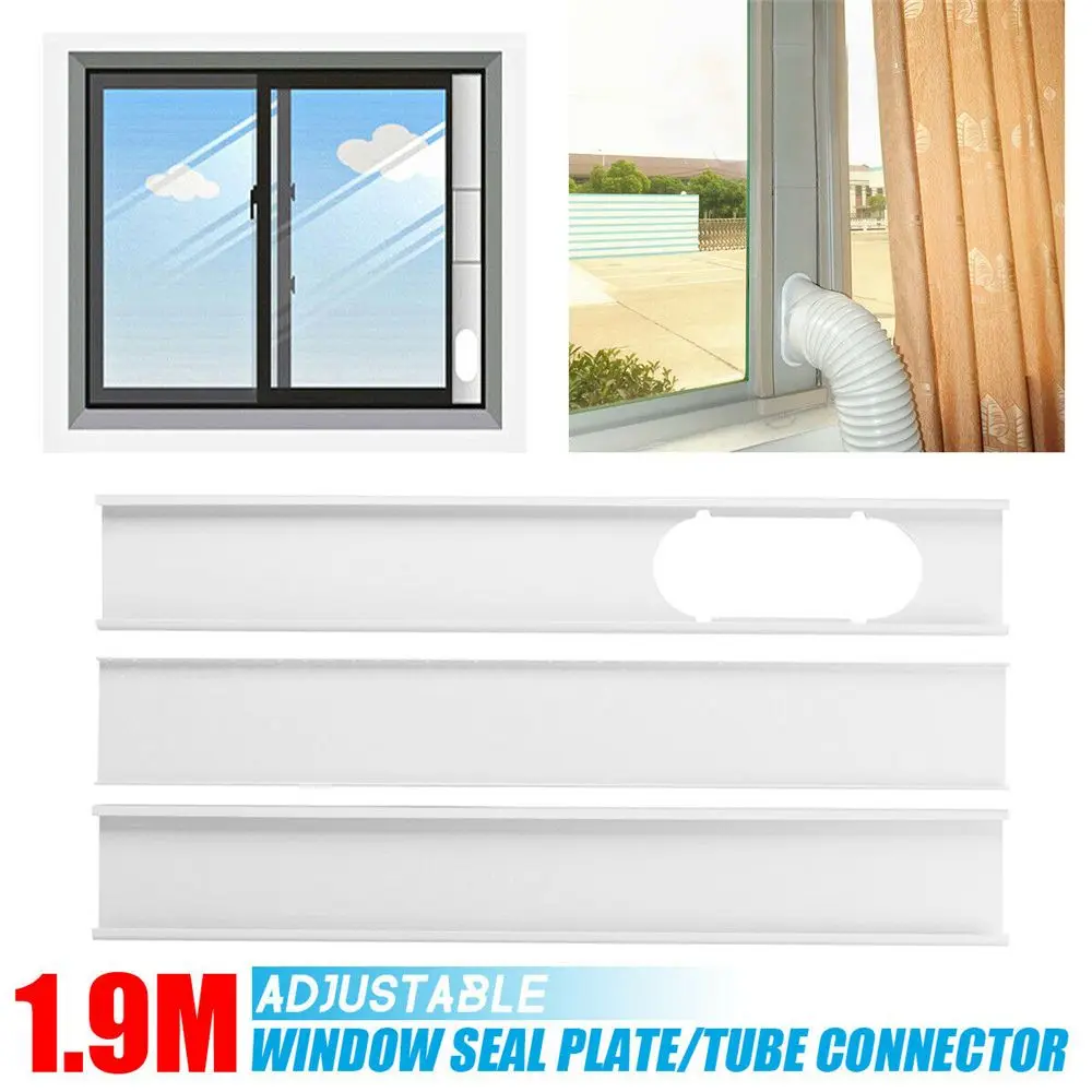 Mobile AC exhaust/heat pipe, flat-mouth interface, AC fittings, hose joints, window seal plate