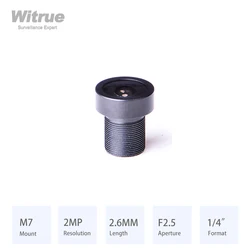 Witrue M7*P0.35 Lens 2.6MM HD 1080P Aperture F2.5 Format 1/4