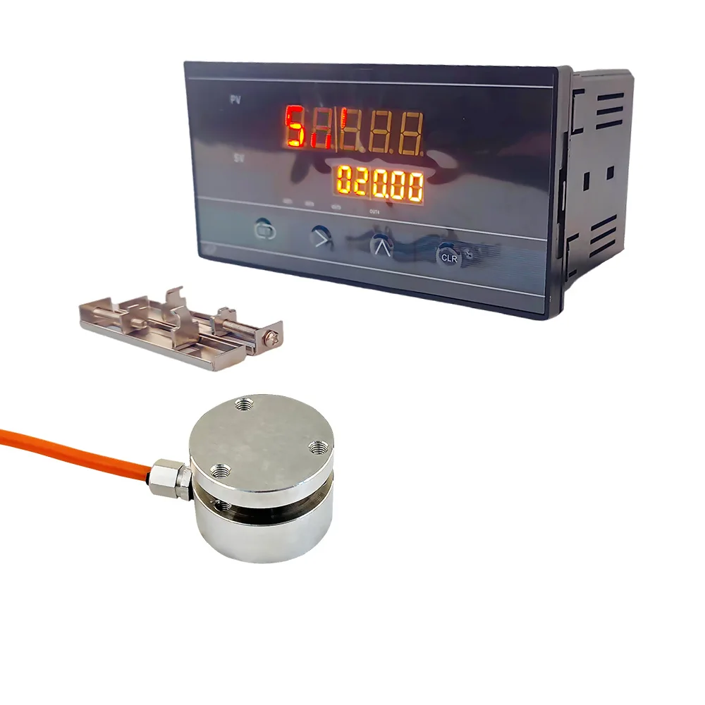 High Precision Micro Load Cell and Digital Display Controller Set Alloy Steel Compression Pressure Sensor 0-2000kg