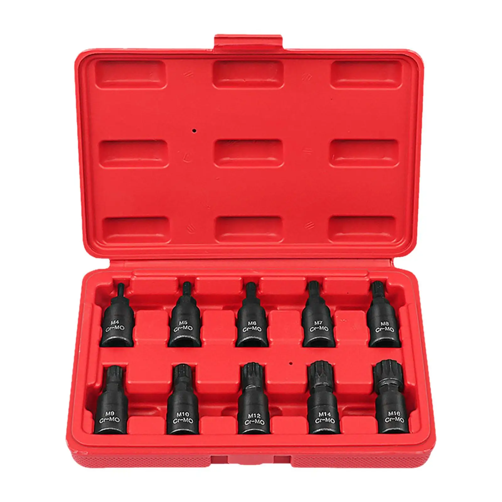 

10x 3/8 Square Drive Socket Set Hand Tool Chromium Molybdenum Steel Portable