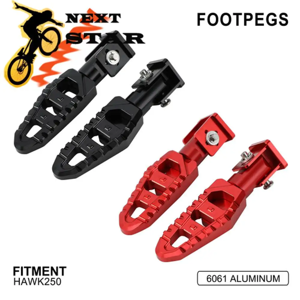 

1 Pair Motorcycle Rear FootPegs Footrest Anti-Skid Foot Pedal For HAWK250 Hawk 250 Aluminum Electric Dirt Pit Bike