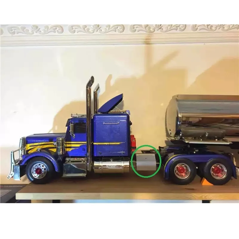 Plastic Simulation Black Toolbox Side Bags for 1/14 Tamiya RC Truck King Diy Parts