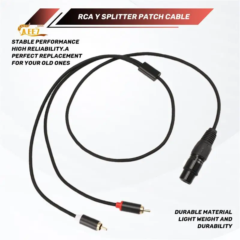 

AEE7-3 Pin XLR Female To Dual RCA Male Y Splitter Cable,Mixer Amplifier Audio Cable,Stereo Audio Interconnect Cable