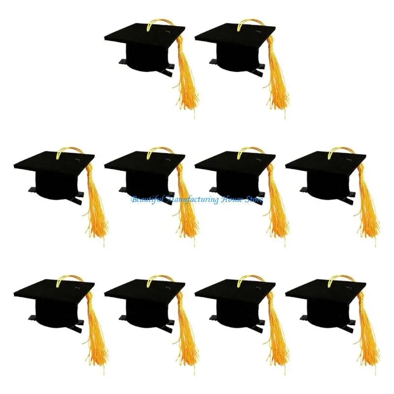 E56A Stylish Felts Graduate Cap Great For Costumes And Academic Celebrations