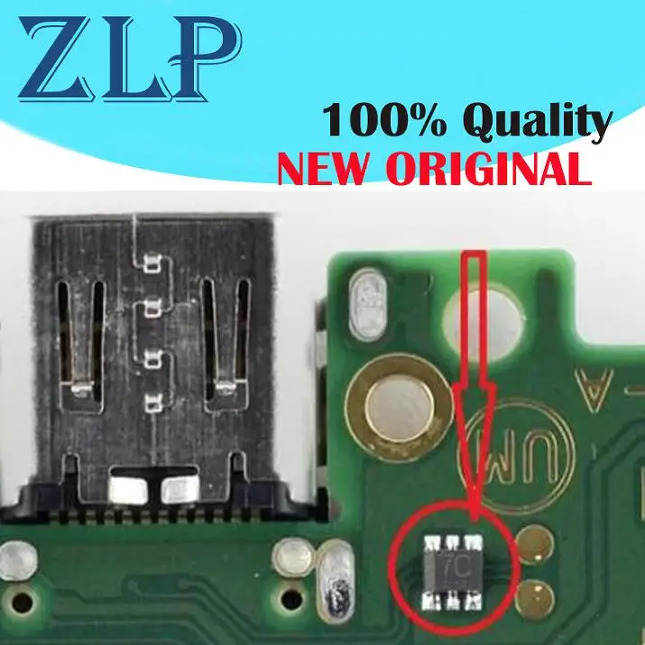 for N-intendo Switch Small Diode IC Component 7C (Which near USB C Charger Port Connector) Motherboard Repair Part
