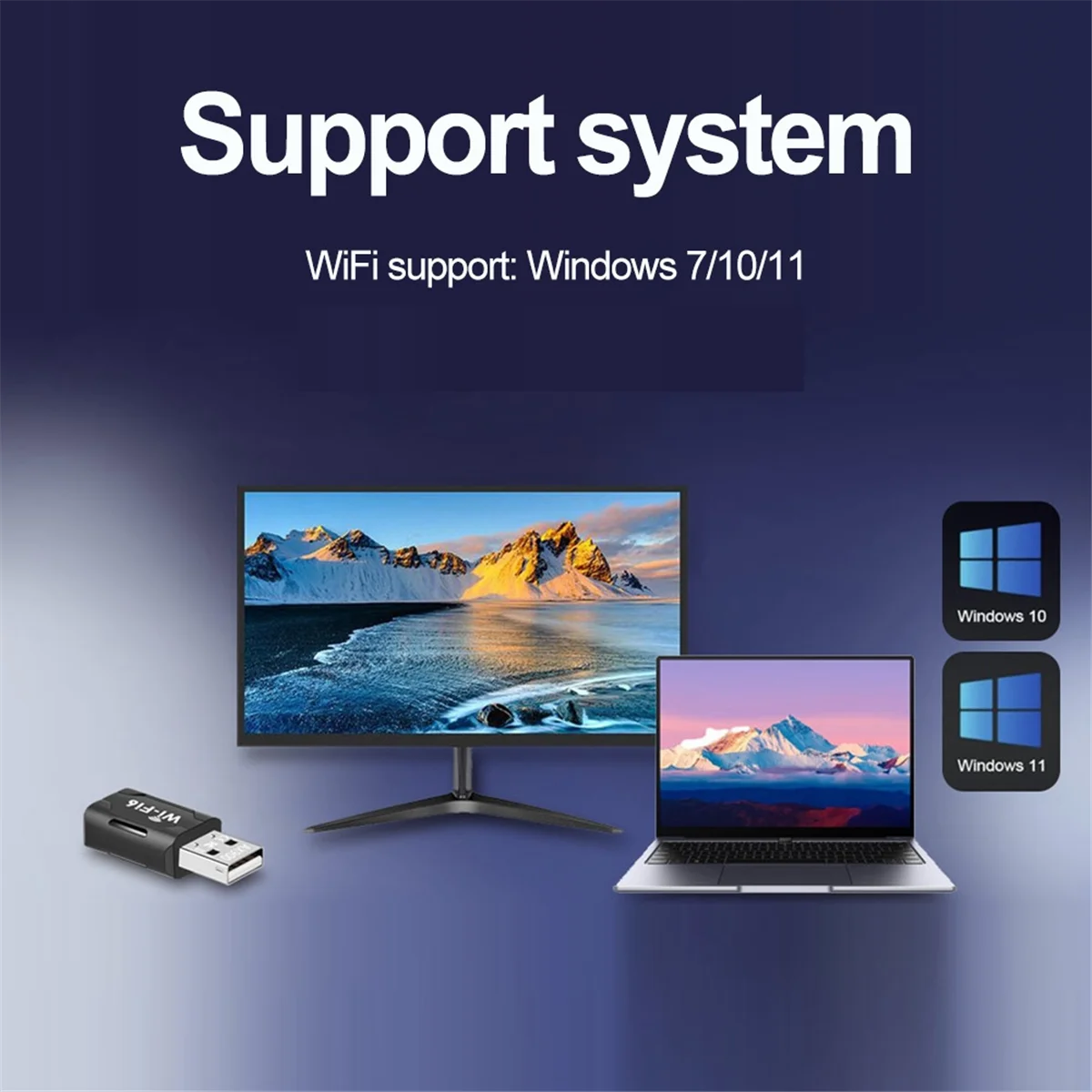 【حفلة * ديكور】 محول USB WiFi 6 بسرعة 900 ميجا بت في الثانية AX900 2.4G 5G ثنائي النطاق USB دونغل جهاز استقبال WLAN لاسلكي لـ Win10 & Win11 #3