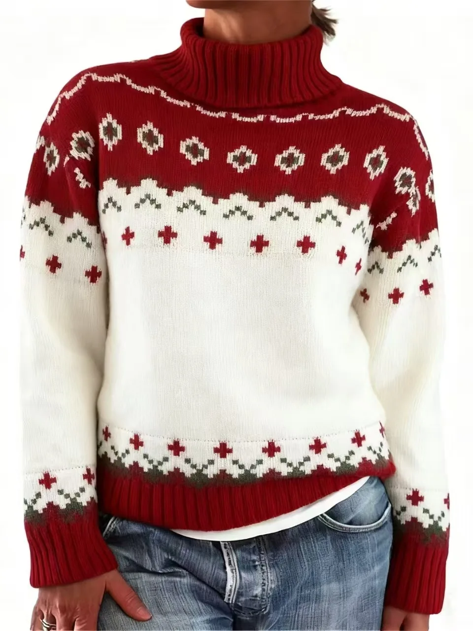 

Свободный вязаный свитер с высоким воротником, толстовка с капюшоном Long Sve European Sle из полиэфирного волокна, зимний свитер из ткани Coolmax Ciwalk