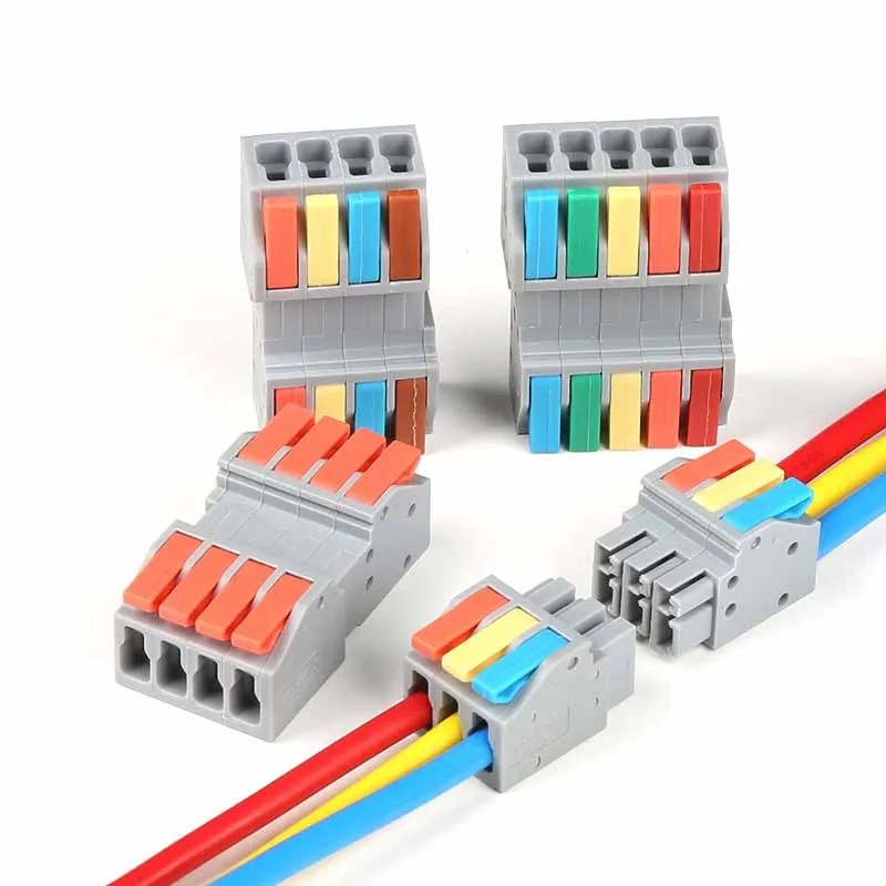 Mini Docking Push-in Quick Wire Connector Universal Compact Butt Terminal Block No Soldering Spring Splitter For LED Home
