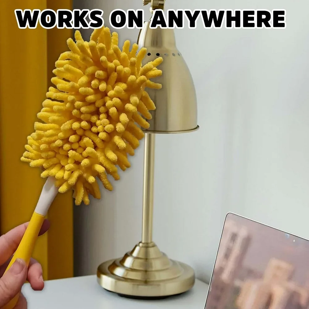 Wiederverwendbare Staubwedel-Nachfüllung mit Griff für Swiffer Hand Duster 360, schwere Mikrofaser-Deckenventilator-Staubwedel-Pad, Heim-Ersatztuch – Detail 14
