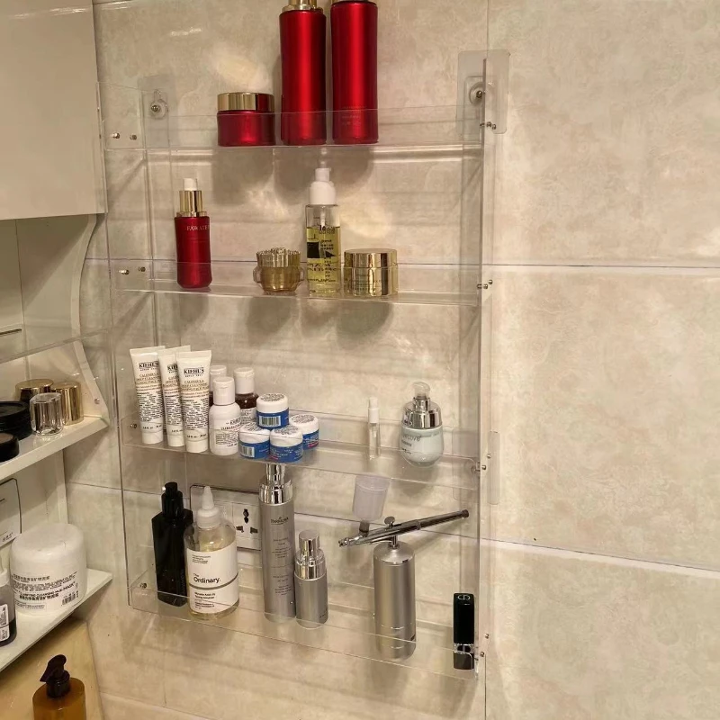 Multilayer Bathroom Accessories Wall Mounted Shelves Bathroom Organizer Waterproof Moisture Proof Shelf Household Items Home
