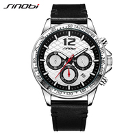 SINOBI New Design Men's Quartz Watches Fashion Styles Mans Chronograph Wristwatches Best Gifts Clock for Husband, Friend, Family