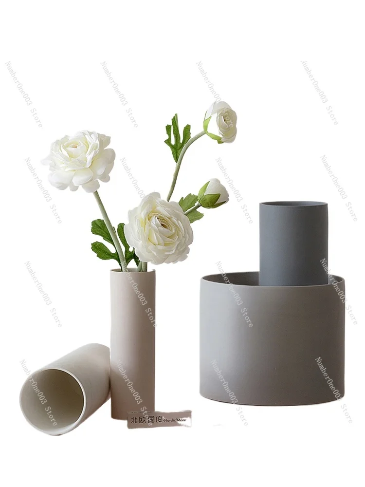 

Ceramic Vase Ornaments for Home Living Room, Flower Arrangement, Luxury Nordic, High-end Bedroom Flower, Online Celebrity, Soft