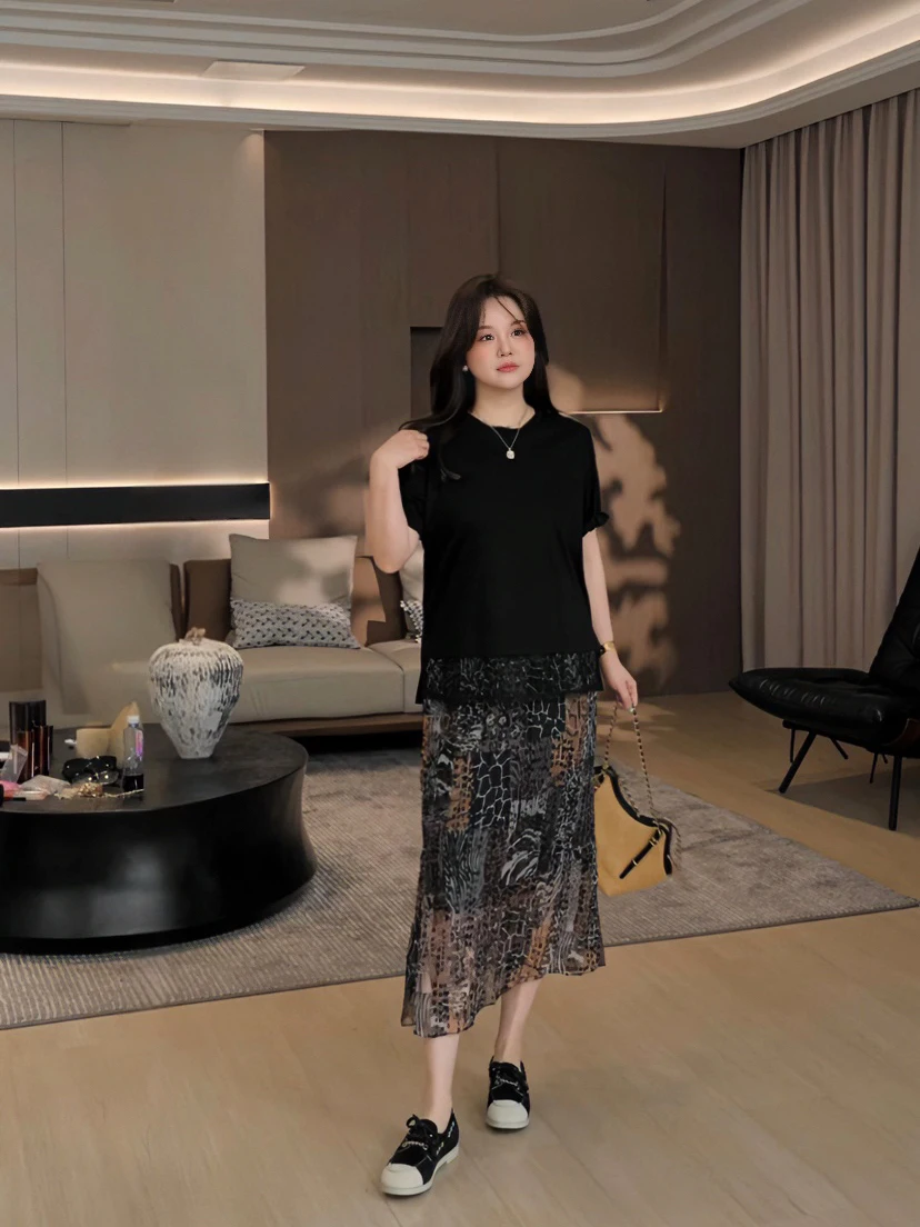 

Футболка женская JiJi Private Collection с 3D-текстурой, двусторонняя, из шелка и хлопка, с кружевом, 70 нитей, с коротким рукавом, круглый вырез горловины