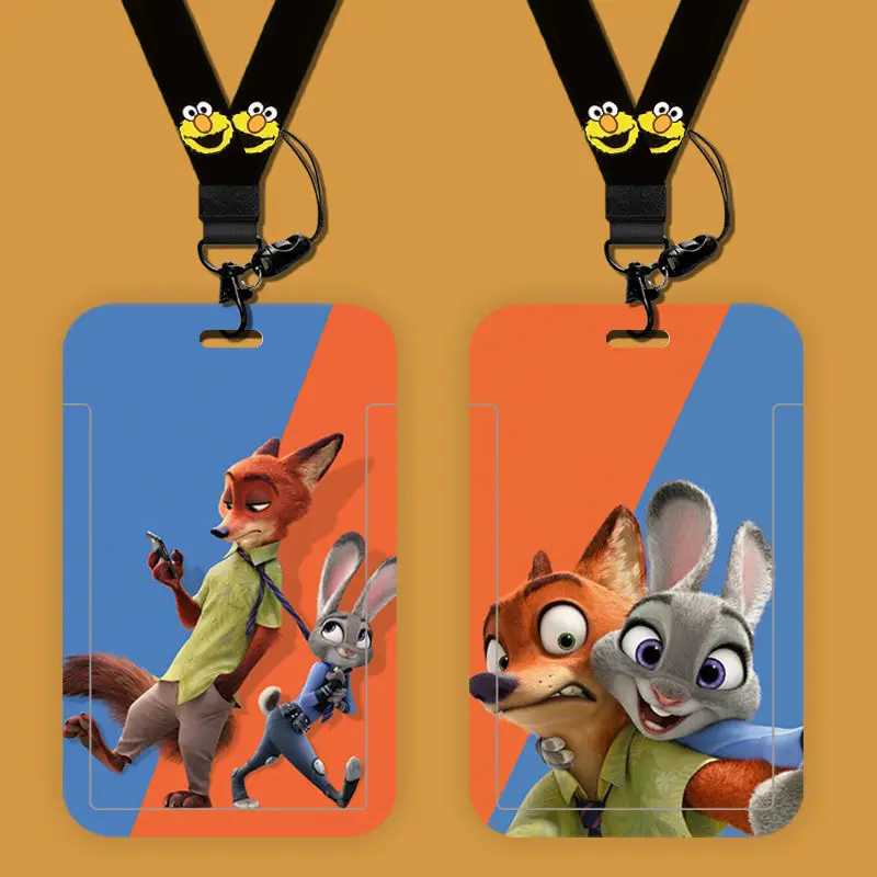 ديزني-زوتوبيا الحبل للبطاقة ، الكرتون ، جودي ، هوبس ، نيك ، وايلد ، الحيوان الرقبة حزام ، معرف ، الحرم الجامعي ، حامل بطاقة ، معلقة ، هدية الاطفال