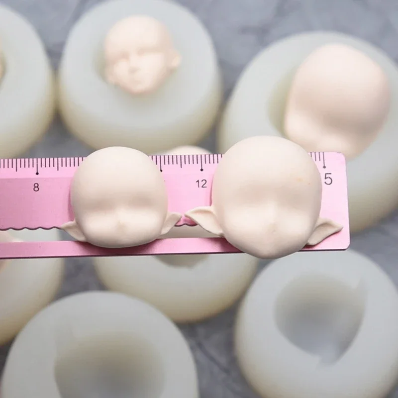 Elf silicone version face face mold ultra-light clay soft pottery face mold silicone fairy ears