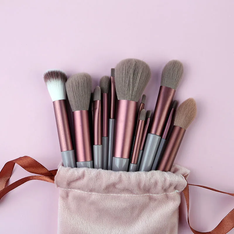 13PCS Makeup Brushes Set Fluffy Soft for Beauty Cosmetics Foundation Blush Eyeshadow Kabuki Blending Makeup Brush Tools