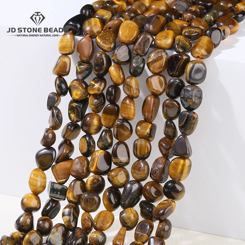 

6-8mm Natural Yellow Tiger Eyes Stone Irregular Beads Loose Spacer Minerals Bead for Jewelry Making Diy Necklace Bracelet 15"