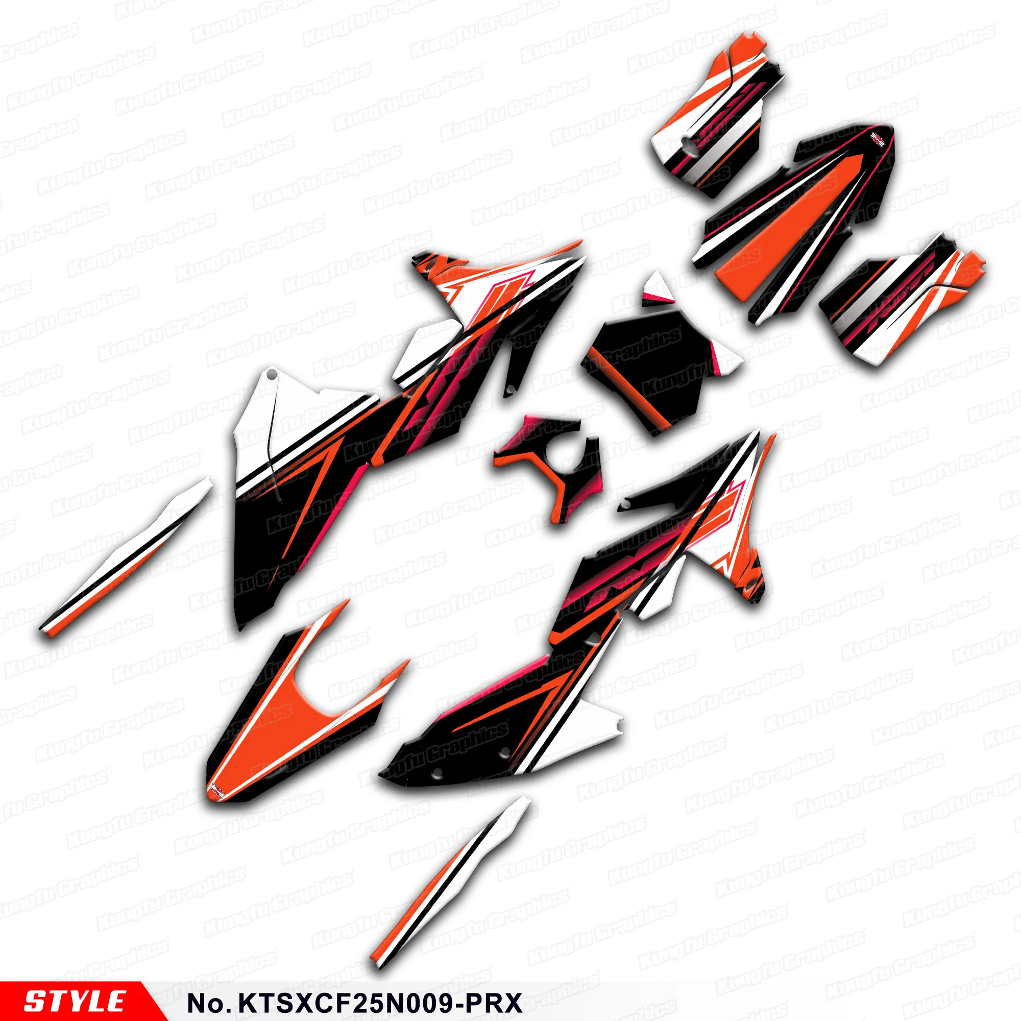 Dirt Bike Decals Vinyl Sticker for KTM 125 150 250 300 350 450 SX SXF XC XCF 2025 2026 FACTORY EDITION 2024, KTSXCF25N009-PRX