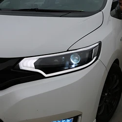 Car Front Lamps For Honda Fit GK5 2014-2020 LED Auto Headlights Assembly Upgrade Demon eyes style 2 Projector Lens Accessories