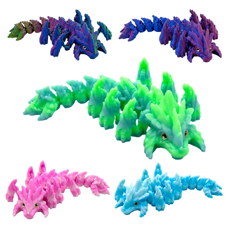 

14,5 см/20 см разноцветные украшения для 3D печати с имитацией глаза, вращающаяся шарнирная модель животного, домашний офис, декор для рабочего стола