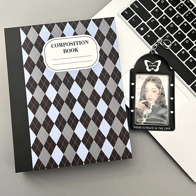 SKYSONIC A5 Creme Diamant Muster Fotoalbum Sammeln Buch Kpop Binder Cover Postkarten Ring Organizer DIY Nachfüllungen Lieferanten – Detail 27