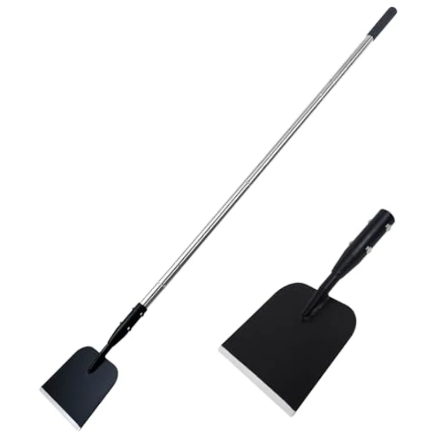 

Flat Shovel with Adjustable Handle, 59 in Floor Scraper, Ice Scraper, Garden Cleaning Scraper, Ice Chopper, Snow Shovel, Multif