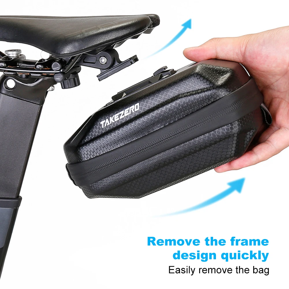 0.8L Bicycle Saddle Bag Reflective MTB Road Bike Saddlebag Quick Release Bicycle Tool Holder Bag for Outdoor Cycling