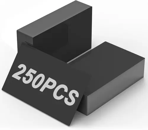 Imagen 1 del producto Espacios en blanco de grabado láser, hojas de aleación de aluminio negro de 250 piezas para grabado CNC, artesanía láser, tarjetas de visita de Metal multiusos