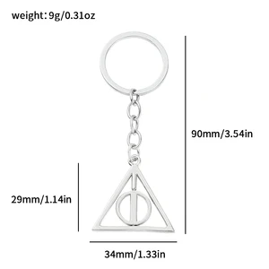 Harry Potter Gantungan Kunci Film Relikui Kematian Liontin Gantungan Kunci Pria Wanita Ransel Liontin Perhiasan Aksesoris Hadiah 10 koleksi bangsawan penjualan terbaik harry potter - №