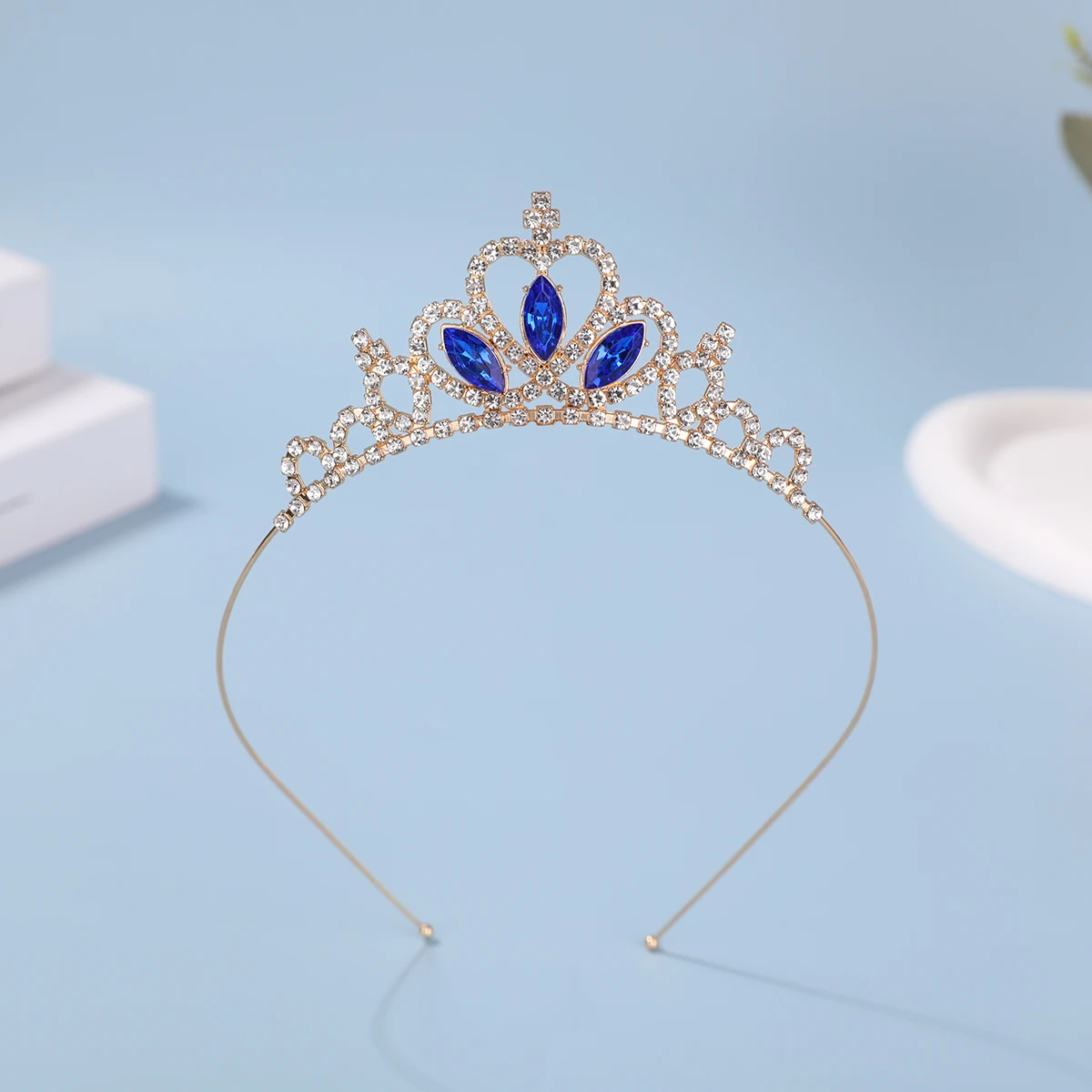 Crown headdress children Princess Frozen girl rhinestone crown hairband girl Aisha headband hair accessories