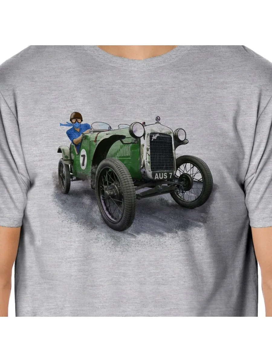 Vintage Austin 7 Racer Motorsport T-Shirt. Summer Cotton Short Sleeve O-Neck Mens T Shirt New S-3XL