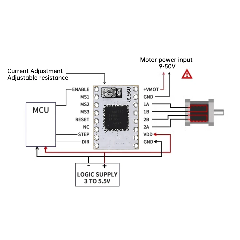 TB67S109 Stepper Motor Driver Module Maximum 4A Current Drives 42/57 Motors