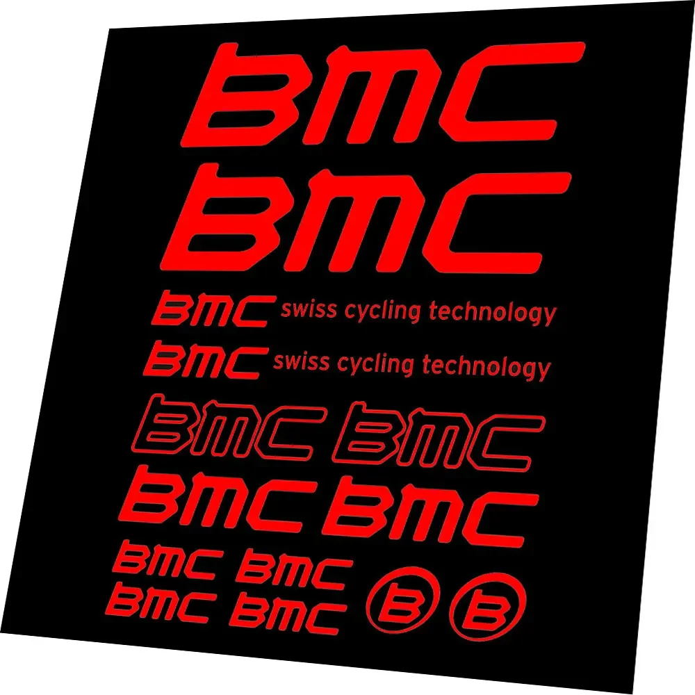 For BMC swiss cycling technology Bike Bicycle Frame Graphic  Decals Stickers Set Vinyl / CHOOSE COLOUR