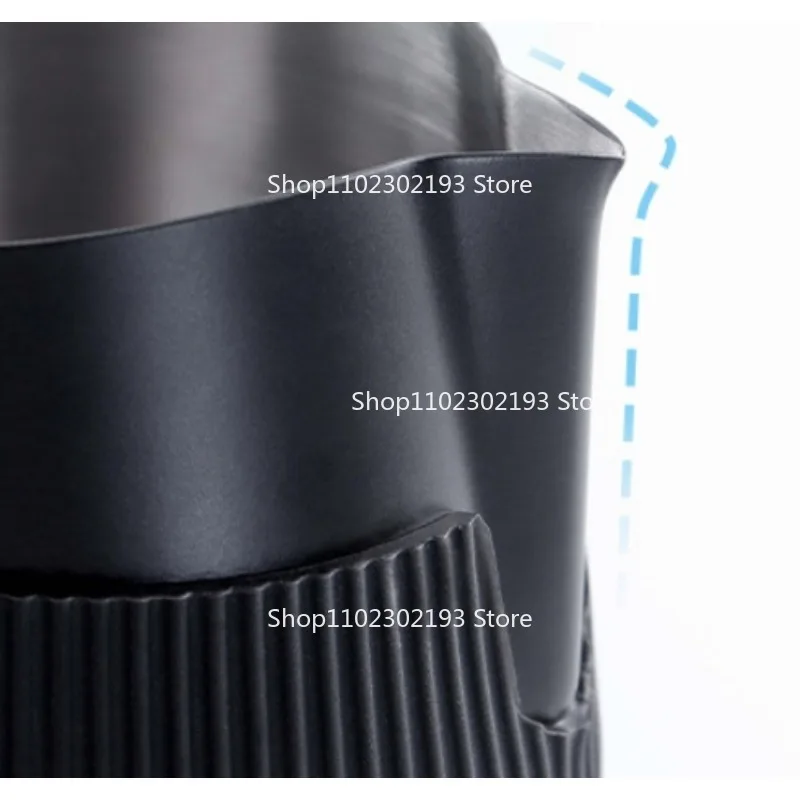 420ml Stainless Steel Latte Cup Coffee Frothing Cup with Anti-Scald Black Silicone Sleeve,Cappuccino Foam Milk Frother Jug Cup