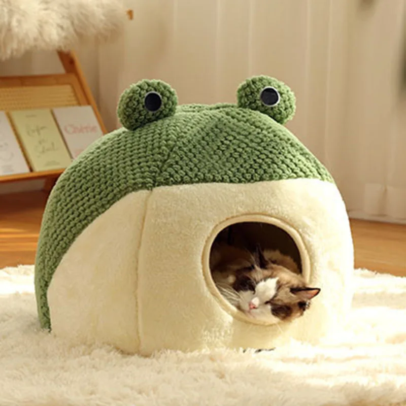 Autumn And Winter Comfortable And Warm Pet Nest Small Frog House Cat And Dog Thickened Bed Cat And Dog Universal Pet Supplies