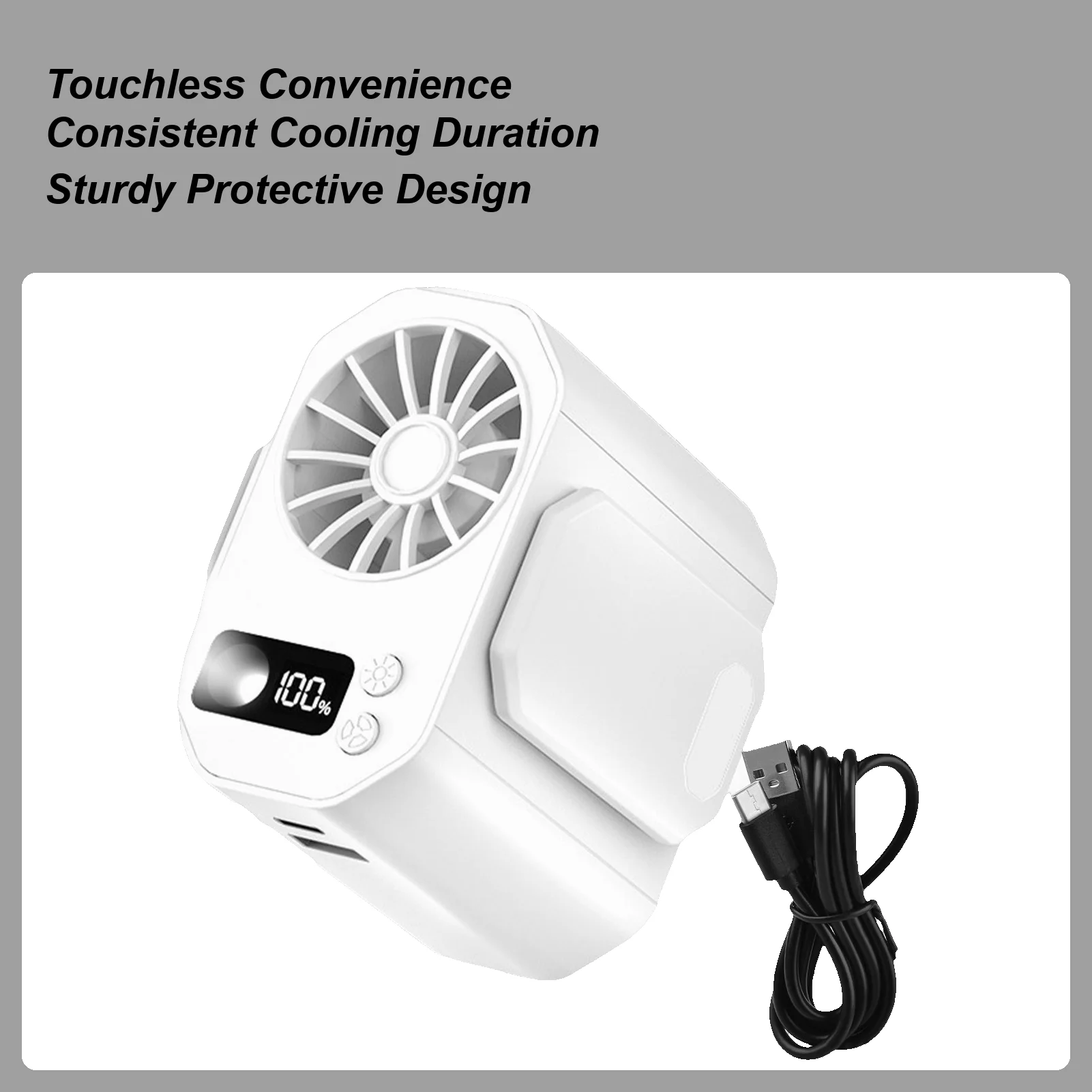 

Portable Waist Fan USB Charging Waist Clip Fan With LED Light Rechargeable 4000 MAh Battery Capacity Hot Weather Supplies For