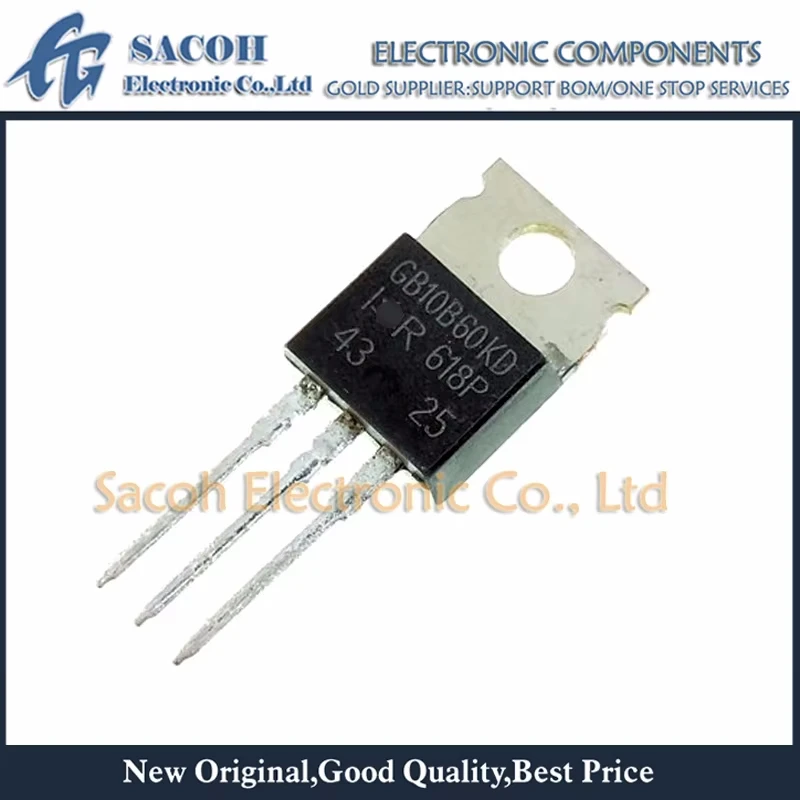 

New Original 10Pcs/Lot IRGB10B60KD GB10B60KD TO-220 10A 600V INSULATED GATE BIPOLAR TRANSISTOR