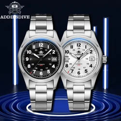 ADDIESDIVE Couple Mechanical Watch BGW9 Super Luminous Sapphire Crystal Steel Strap Reloj Hombre 200M Waterproof Automatic Watch