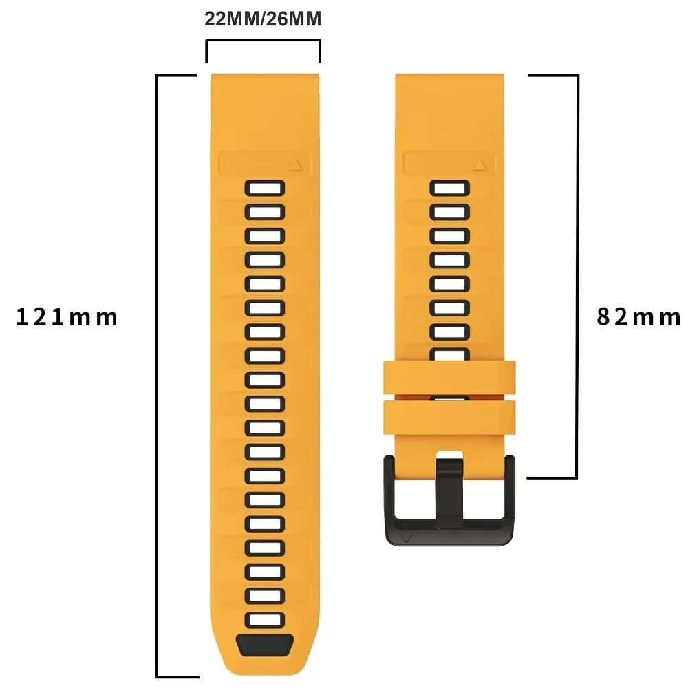 QuickFit 22 مللي متر 26 مللي متر حزام سيليكون ل Garmin Fenix 8 E 7X 7 Pro Solar/6X 6 5/Epix/Forerunner 970 965/Instinct 3 2X الفرقة الرسمية