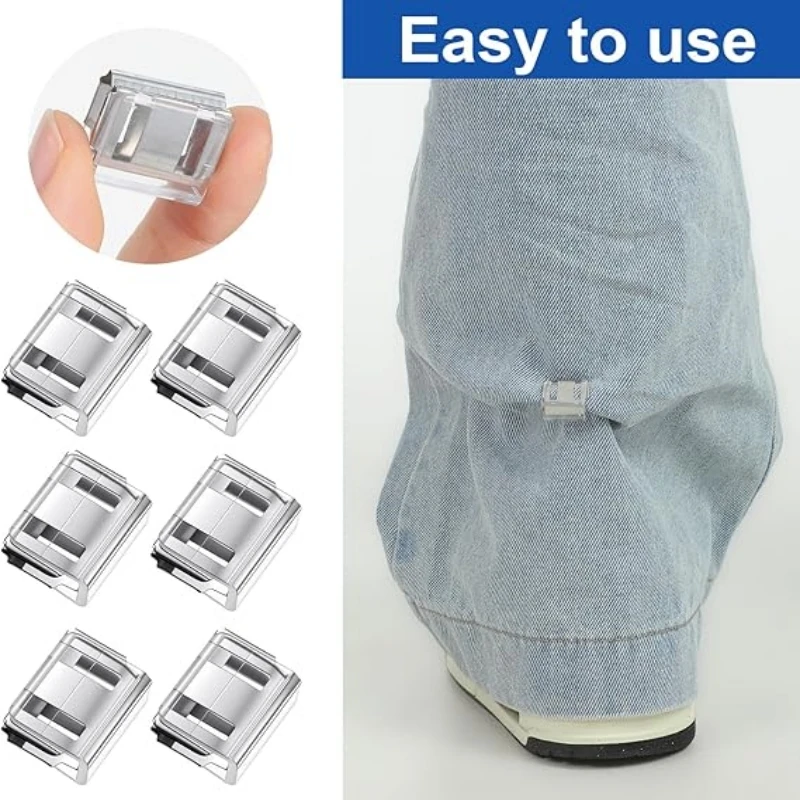 2/4/6/pcs Invisible Leg Shortening Clip, Non-Slip Pants Edge Clip, Used for Anti-Drag Pants Hem Fixing Device, Seam-Free Hidden