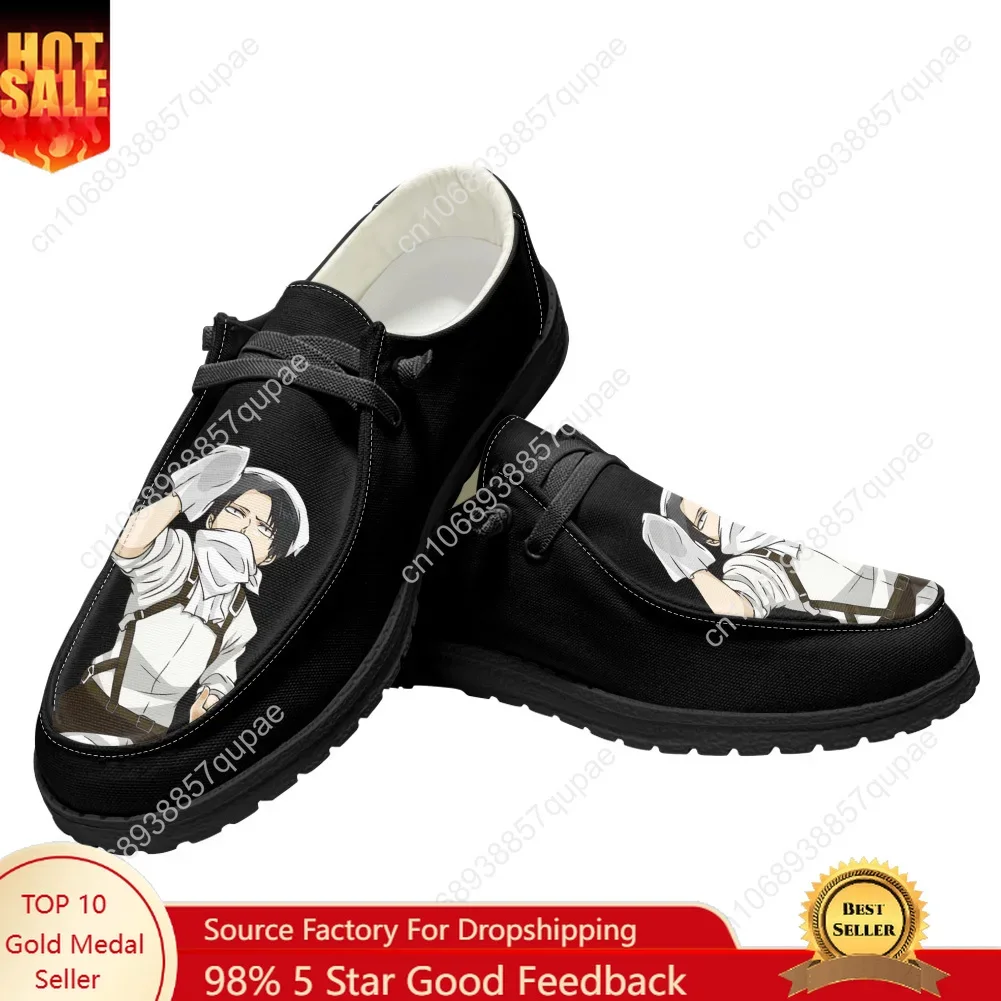 Attack on Titan Casual Shoes Anime Cartoon Flat Shoe Men Woman Breathable Outdoor Lightweight Footwear Couple Custom Made Shoe
