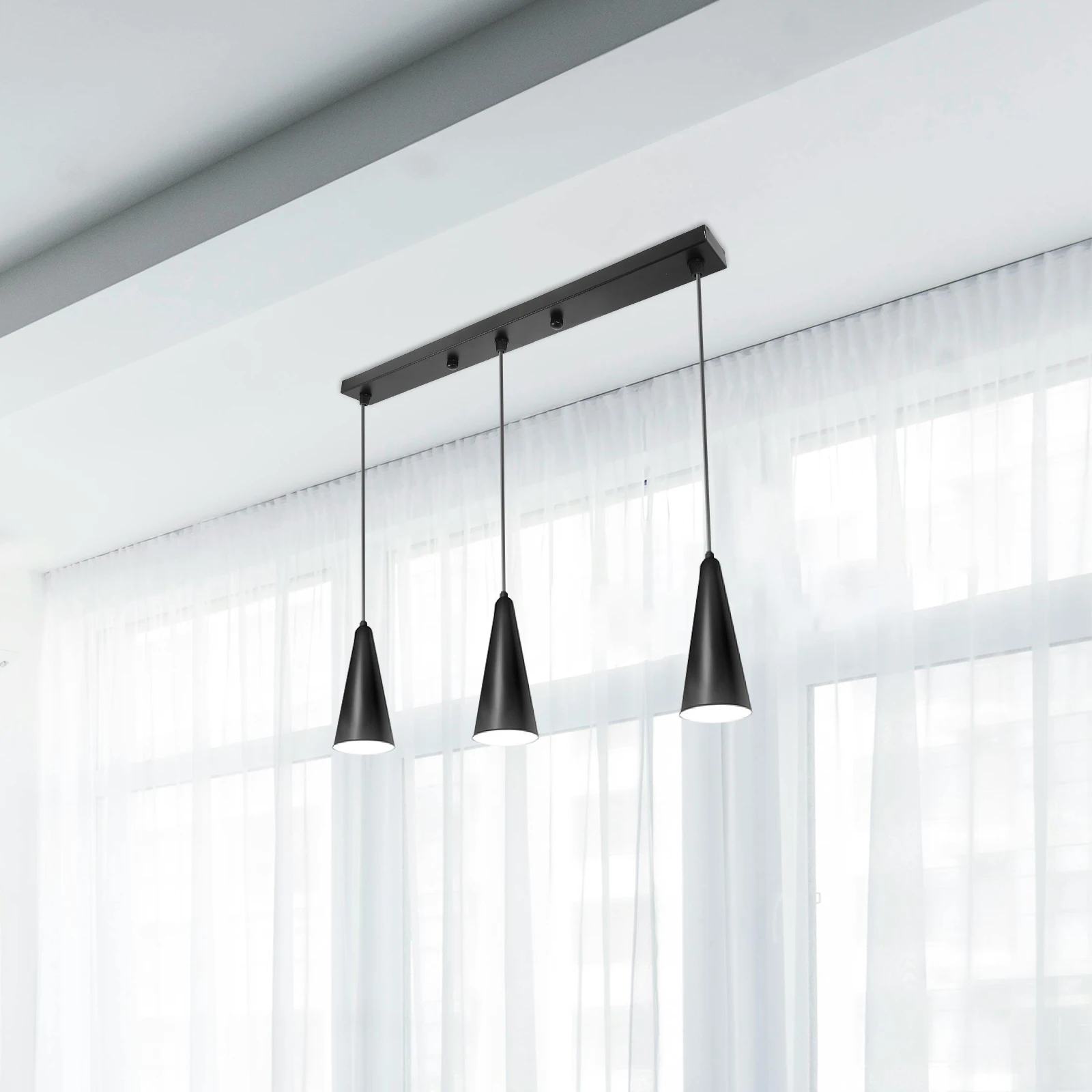 

Long Strip Canopy Light Cover Plate Lamp Fixture Mounting Bracket Ceiling Lamp Part Durable Iron Easy Install Modern Design