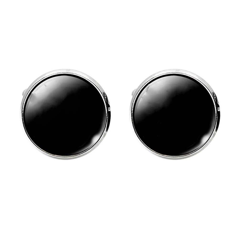 حرف P زجاجي الكفة وصلة الأكمام زر جولة مادة النحاس سطح أملس سهلة التنظيف خفيفة الوزن دائم الرجال الملابس طوق #1