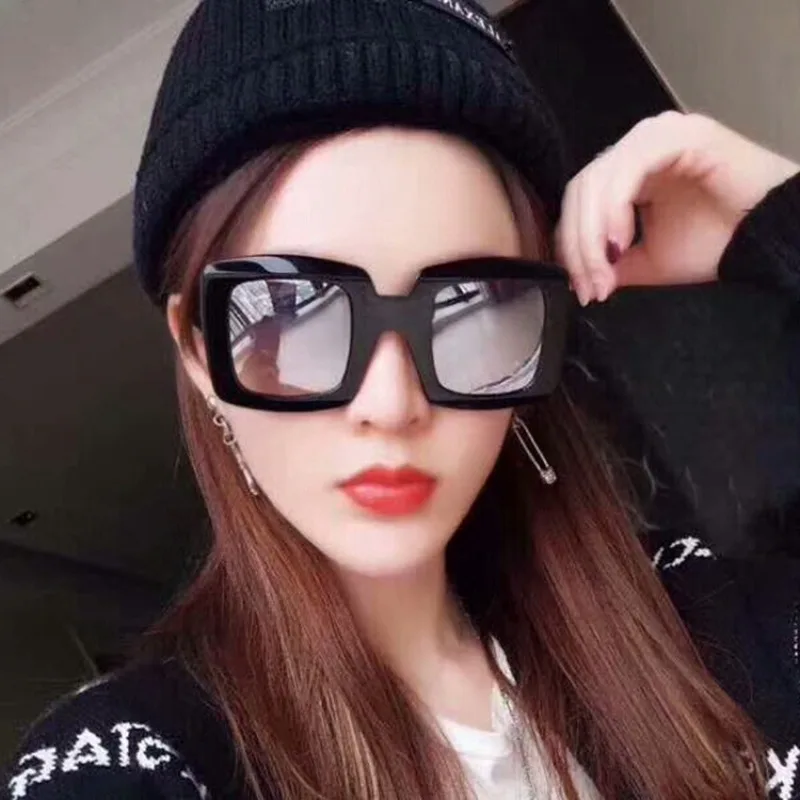 Neue Modische Übergroße Quadratische Damen-Sonnenbrille Klassische Retro-Herren-Reisesonnenbrille