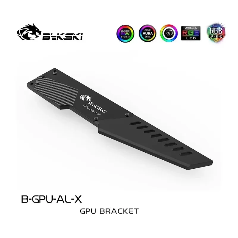 BYKSKI Graphics Card holder Bracket Support Sync Motherbaord 5V 3PIN A-RGB Computer DIY Acrylic Fix Graphics Card / B-GPU-AL-X