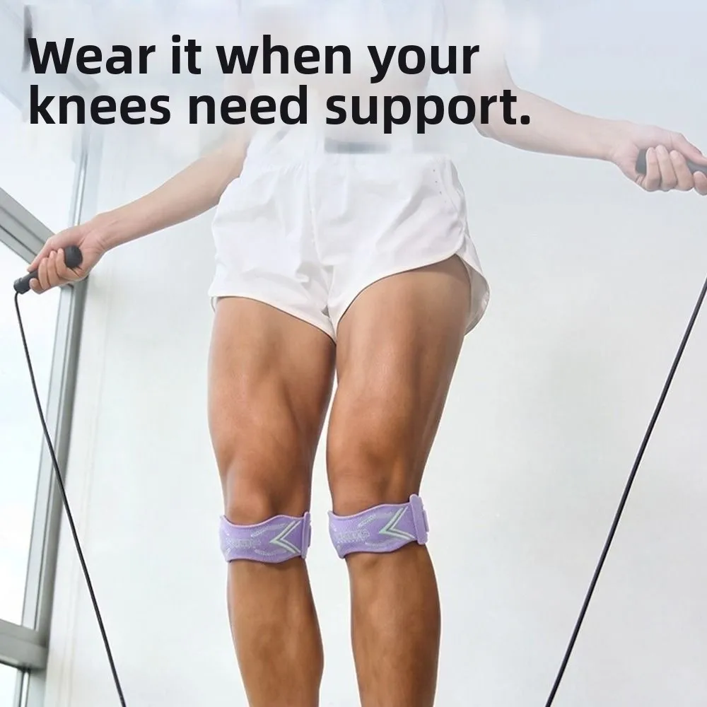 Adjustable Sports Patella Strap Breathable Shock Absorbing Knee Brace Non-Slip Comfortable Patellar Tendon Support Gym