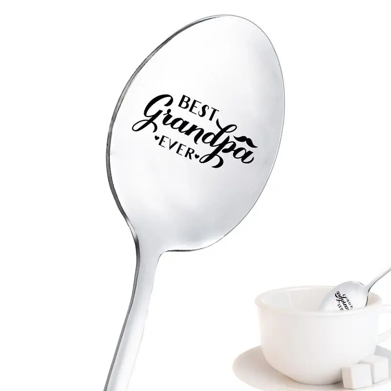 Dad Spoon Stainless Steel Engraved Dad's Shovel Cute Emotional Gift for Christmas Thanksgiving Father's Day Cool Gifts for Dad