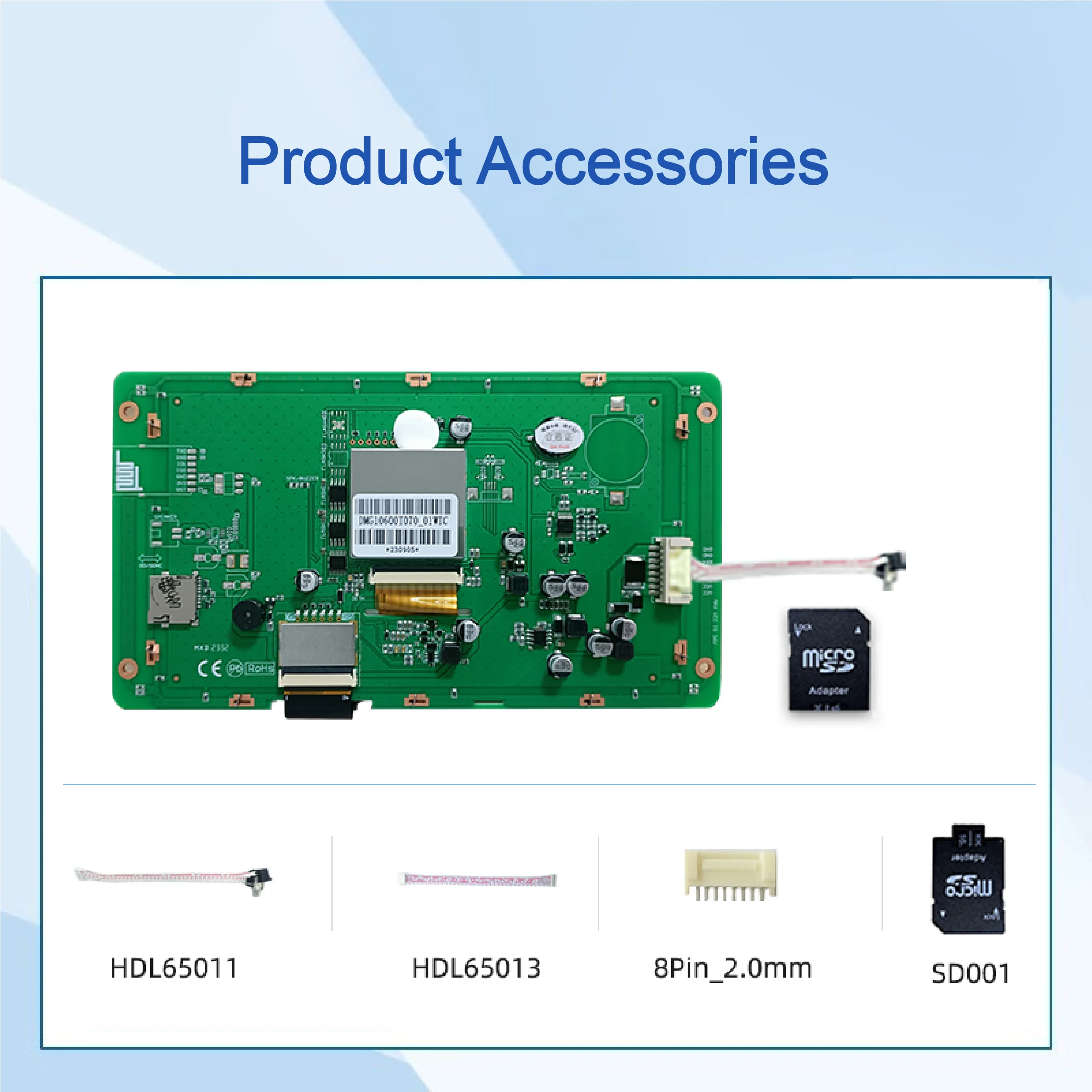 DWIN-módulo LCD Arduino, pantalla HMI ESP32 de 7,0 pulgadas, resolución de 1024x600, dmg10600t070 _ 01W