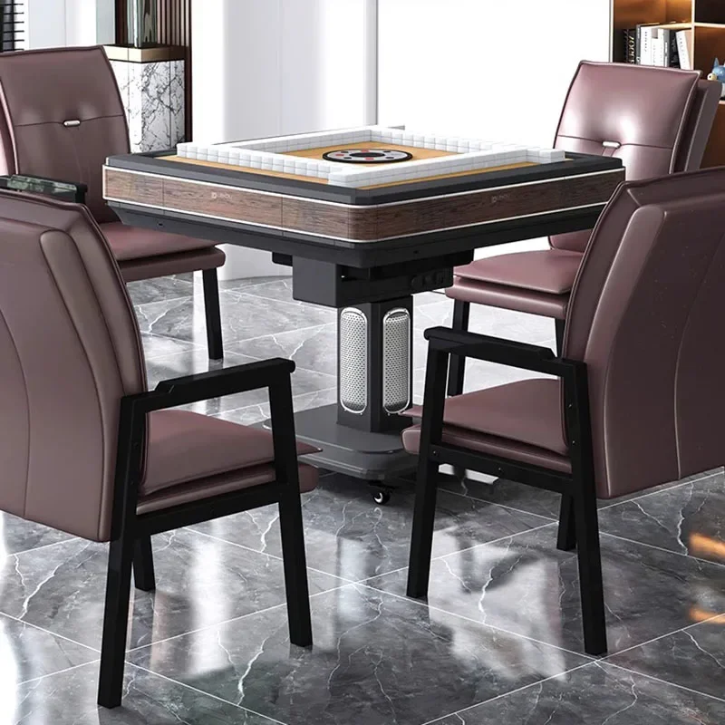 Sliding Dining Table Roller Coaster Automatic Mahjong Machine Multifunctional Folding Extendable Side Tables Large Tisch Islands